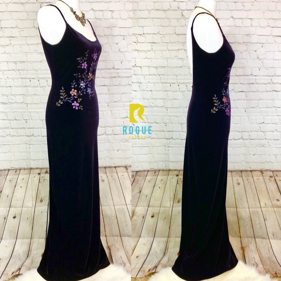 💜Dark Purple Velvet Backless Dress💜 - Picture 3 of 8